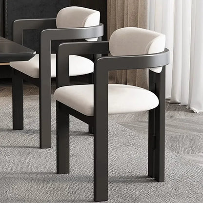 Sedia da Pranzo Moderna in Legno di Noce e Pelle KC-DC-1064