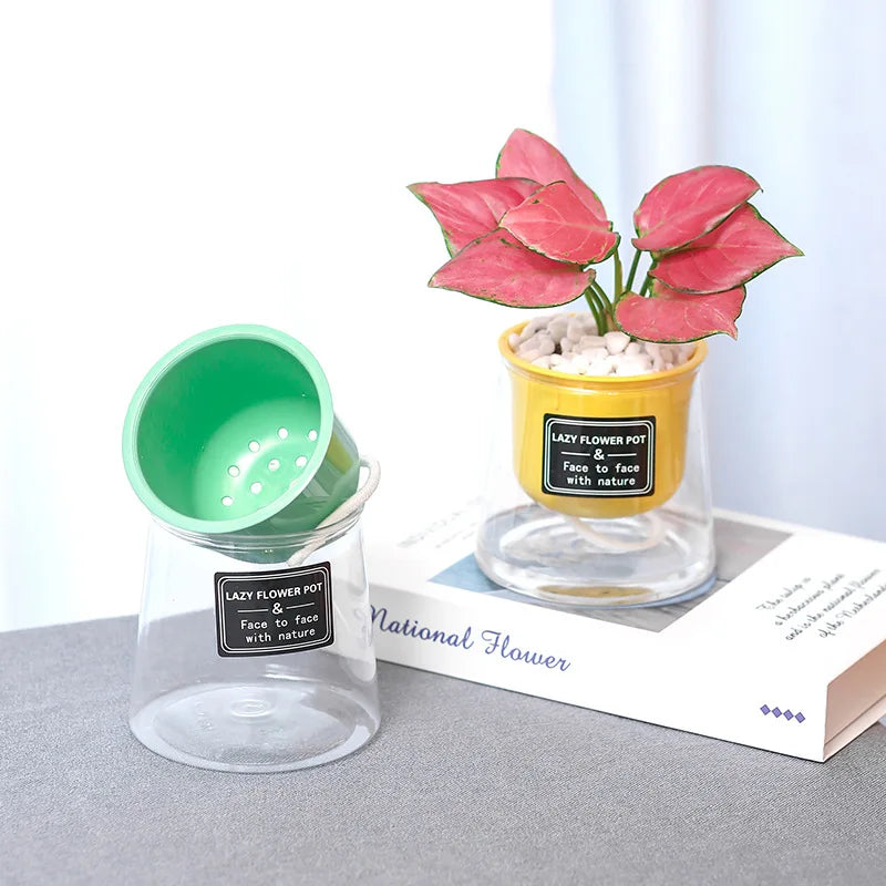 Vaso da Fiori Auto-Irrigante in Plastica 1601873201942