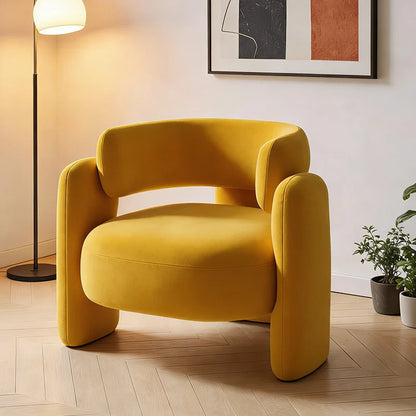 Poltrona Lounge Singola in Velluto Moderno per Soggiorno RX99
