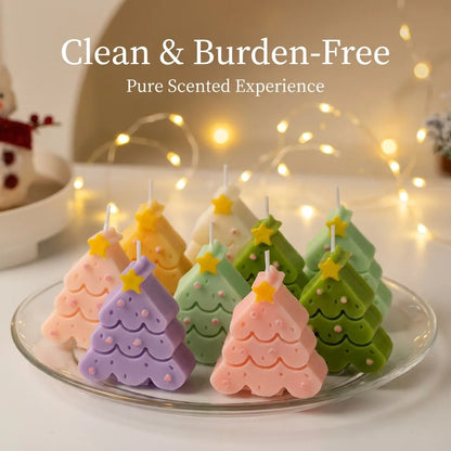 Candela Profumata a Forma di Albero di Natale in Cera di Soia