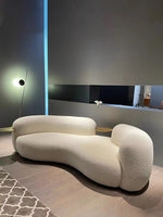 Gaomi One Tree Furniture Company Divano Angolare Curvo in Tessuto Bouclé