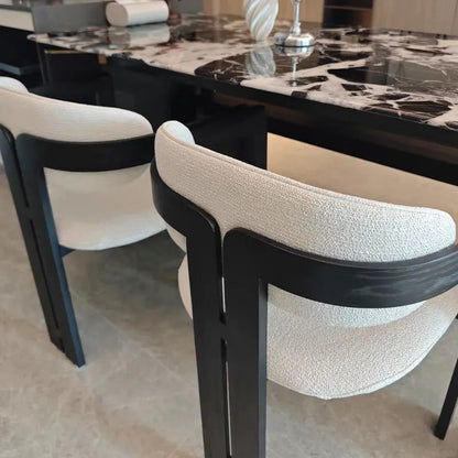Sedia da Pranzo Moderna in Legno di Noce e Pelle KC-DC-1064