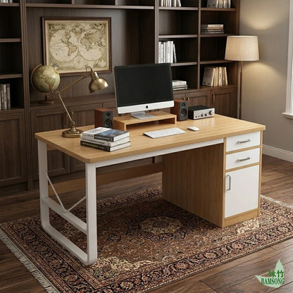 Scrivania da Ufficio Moderna in MDF e Metallo 1601827297866