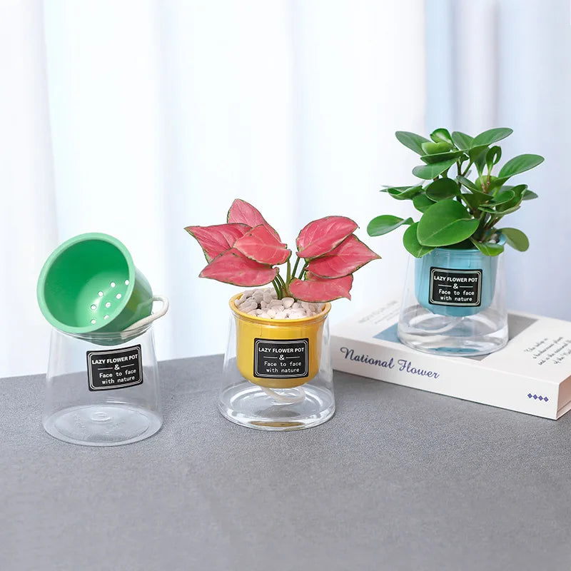 Vaso da Fiori Auto-Irrigante in Plastica 1601873201942