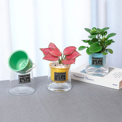 Vaso da Fiori Auto-Irrigante in Plastica 1601873201942